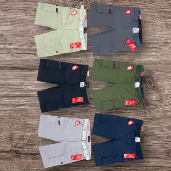 Rs235 cotton six pocket shorts h/p with belt